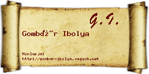 Gombár Ibolya névjegykártya