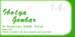ibolya gombar business card